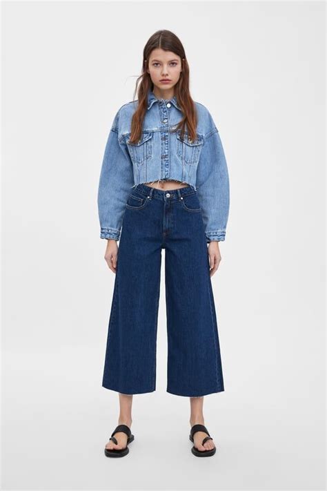 zara culottes|zara culotte jeans.